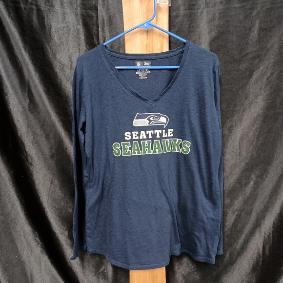 Official NFL Seattle Seahawk women's long sleeve shirt  with v neck extra large - Picture 1 of 8